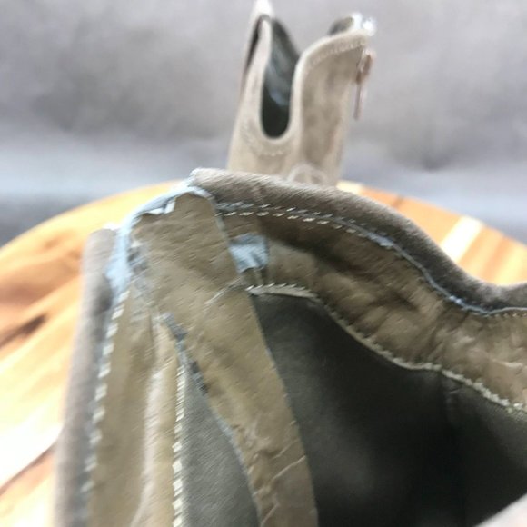 Esprit Brown Faux Suede Pull On Block Heel Western Boots Womens Size 6 - Picture 5 of 10